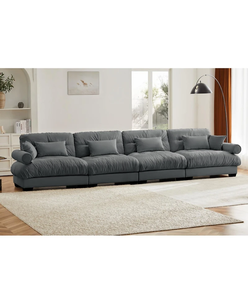 Streamdale Furniture Streamdale Super Comfort Oversized Modular Velvet Sectional Sofa Couch with Armrests