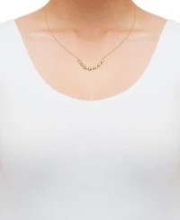 Macy's White Diamond Necklace (1/5 ct. t.w.) in 10k Yellow Gold