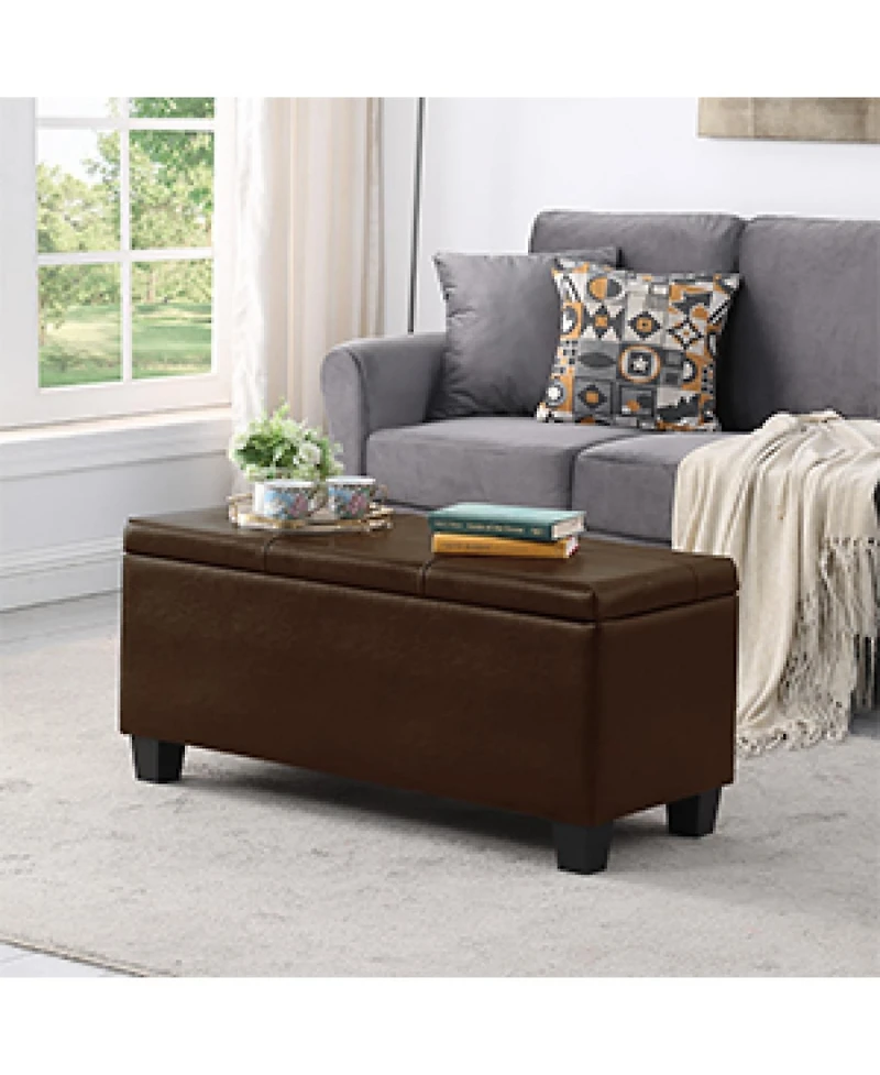 Streamdale Large Storage Ottoman Bench Set, 3-in-1 Combination, Tufted Linen