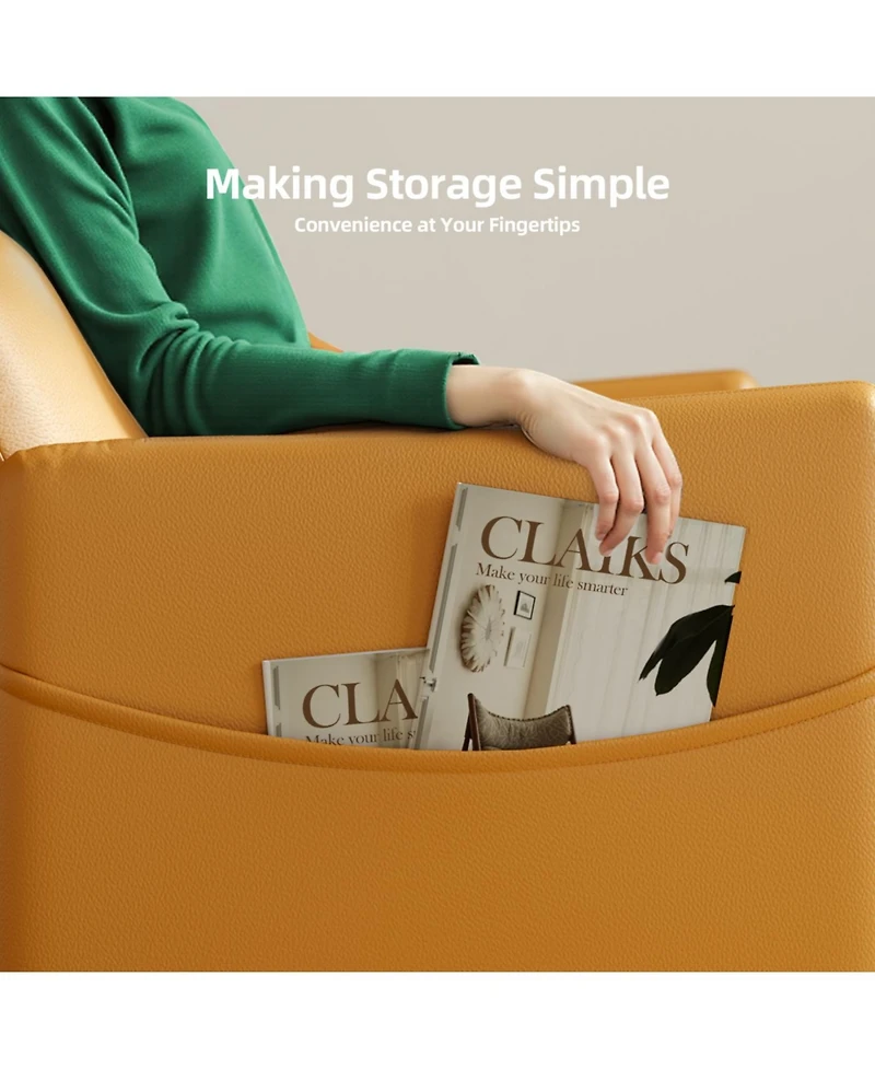 Streamdale Brown Leather Electric Recliner Chair with Footrest & Padded Seat