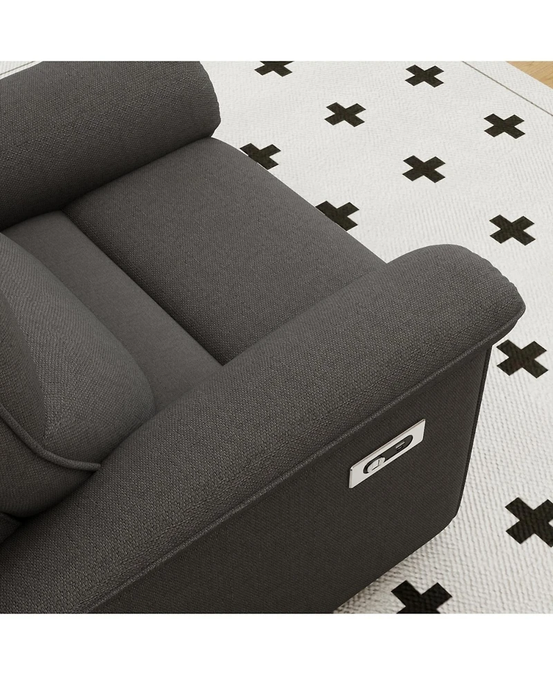 Streamdale Wall Hugger Zero Wall Power Recliner Chair with Usb (Dark Gray)