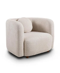 Streamdale Accent Square Sofa Chair, Boucle Fabric Upholstered Single Cloud Couch Chair