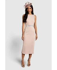 Coast Women's Embellished Waist Ponte Midi Dress