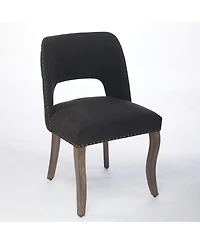 Streamdale Furniture Wooden Dining Chairs Set of 2, Modern Fabric Upholstered Kitchen Chairs