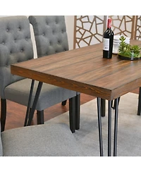 Streamdale 5-Piece Dining Set, Hairpin Dining Table with 4 Chairs, 4 Color Options