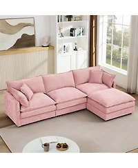 Streamdale Furniture Modular Sectional Sofa, 102 Inch L Shaped Couch Set, 3-Seater Cloud Couch