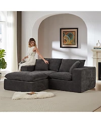 Streamdale Furniture Modern Chenille Cloud Sofa - Freely Combinable