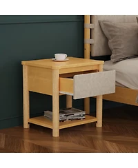 Streamdale Furniture Streamdale Wood Nightstand, Modern Bedside Table with Drawer (Set of 2