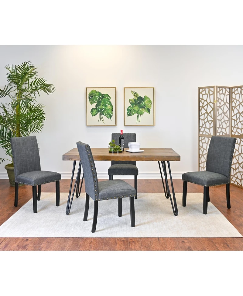Streamdale Furniture 6-Piece Dining Set with Upholstery Bench, 3 Colors