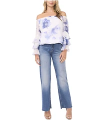 Sam & Jess Women's Long-Sleeve Ruffle Top