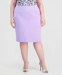 Kasper Plus Slim Pencil Skirt