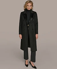 Donna Karan New York Women's Double-Breasted Reefer Coat