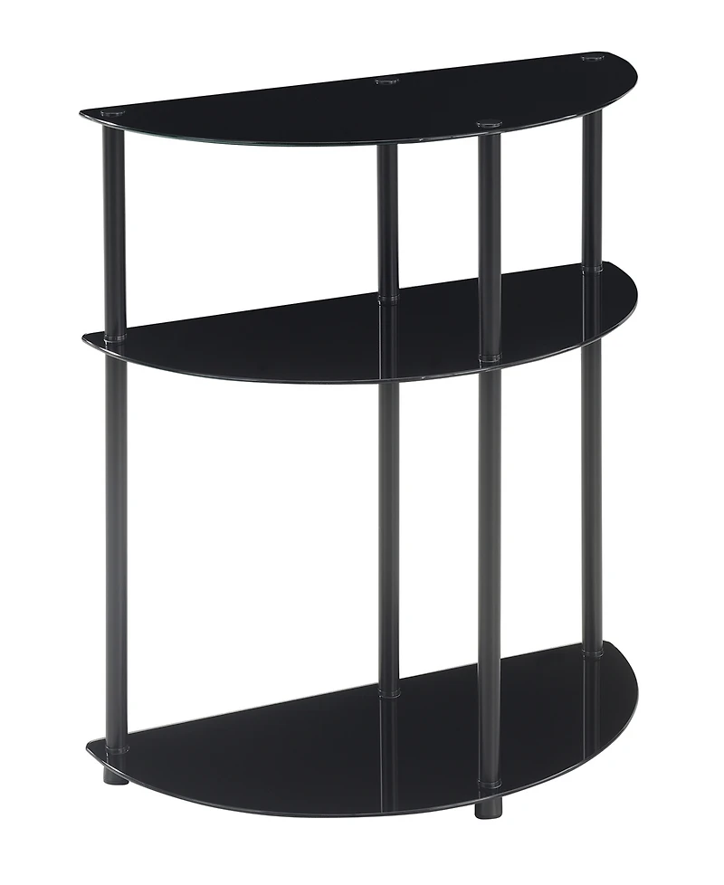 Convenience Concepts 12" Glass Half-Circle Entryway Hall Table