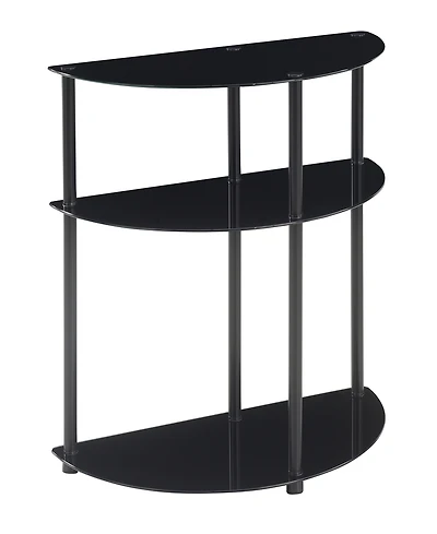Convenience Concepts 12" Glass Half-Circle Entryway Hall Table