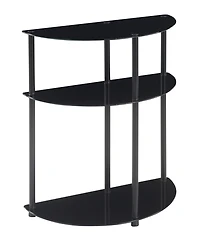 Convenience Concepts 12" Glass Half-Circle Entryway Hall Table