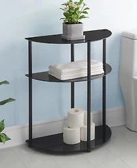 Convenience Concepts 12" Glass Half-Circle Entryway Hall Table