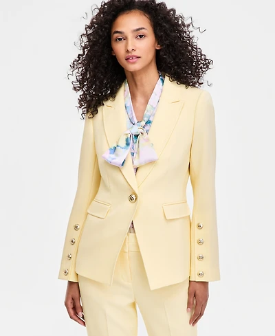 Tahari Asl Women's Peak Lapel One-Button Blazer
