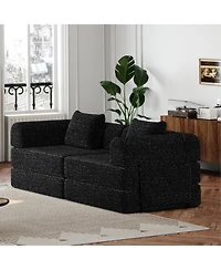 Streamdale Furniture 72.4" Convertible Sofa Bed with Storage Pockets and Cushions