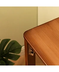 Streamdale Furniture Bamboo Folding Desk - Space-Saving Computer Desk for Small Spaces (Brown)