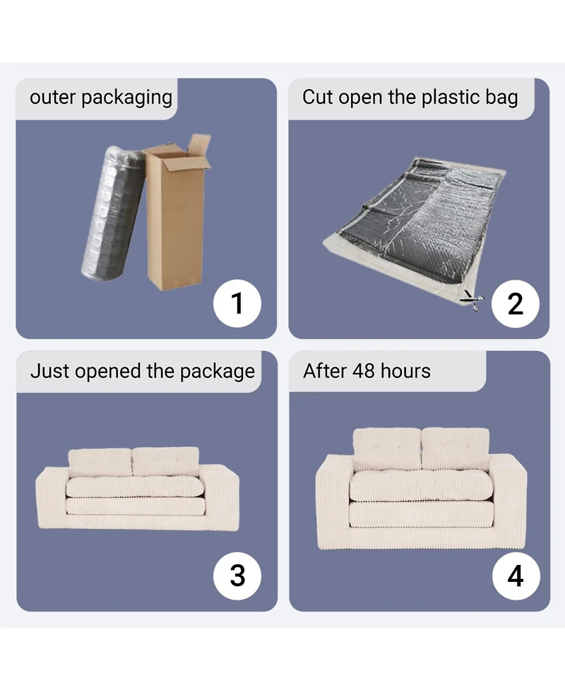 Streamdale Furniture Loveseat Sofa Bed with Memory Foam & Steel Frame - Compact Couch