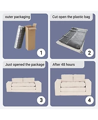 Streamdale Furniture Loveseat Sofa Bed with Memory Foam & Steel Frame - Compact Couch