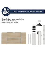 Streamdale Furniture Electric Standing Desk 55" Height Adjustable Computer Table