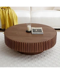 Streamdale Furniture 35.43" Round Coffee Table for Apartment, Modern Living Room