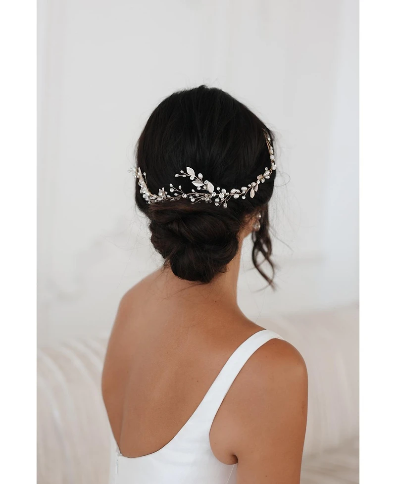Untamed Petals Harlow Pearl and Crystal Hair Vine