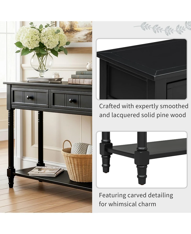 Streamdale Furniture Daisy Series Console Table (Black
