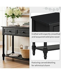 Streamdale Furniture Daisy Series Console Table (Black