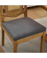 Streamdale Furniture Solid Wood Rattan Back Dining Chair