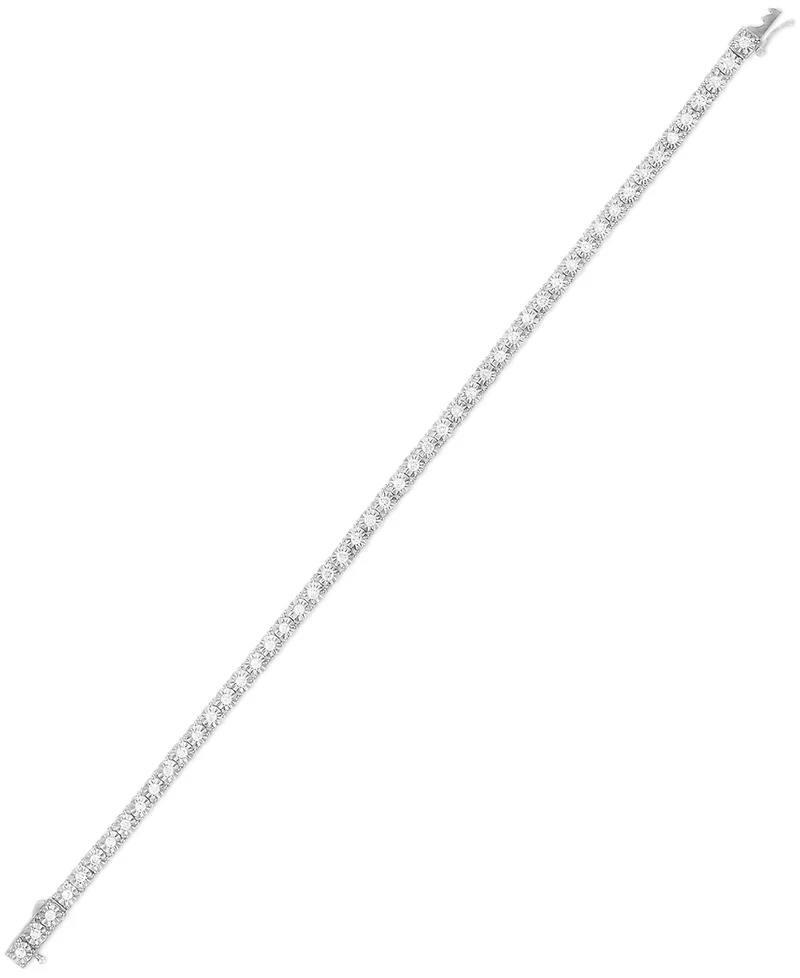 Esquire Men's Jewelry Lab-Grown Diamond (2 ct. t.w.) Bracelet in Yellow Rhodium Plated Sterling Silver