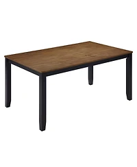 Streamdale Furniture 6-Piece Dining Table Set with Bench, Classic Wooden Dining Table for 6, Farmhouse Style