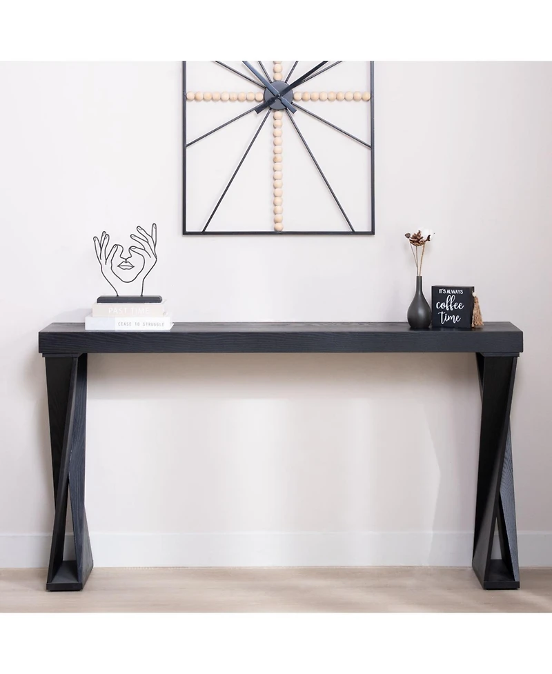 Streamdale Furniture Modern Console Table Narrow Entryway Sofa Table with Crossed Legs