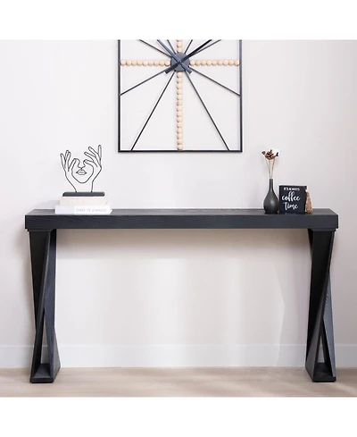 Streamdale Furniture Modern Console Table Narrow Entryway Sofa Table with Crossed Legs
