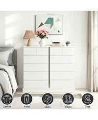 Streamdale Furniture 6-Drawer Dresser for Bedroom, Modern Chest of Drawers