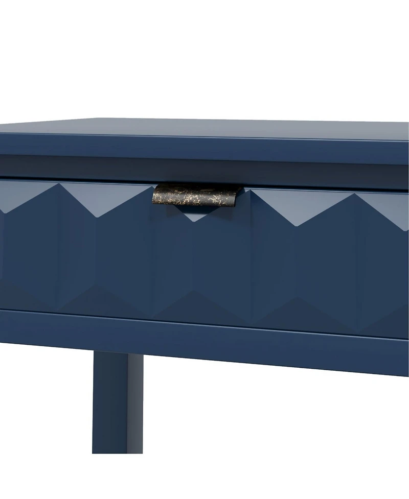 Streamdale Furniture 60" Fir Veneer Entryway Table with Honeycomb Fronts & 3 Drawers
