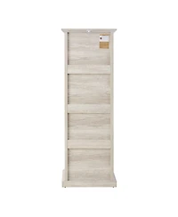 Streamdale Furniture Streamdale Modern Tall Storage Cabinet with Glass Doors & Shelves - White Finish