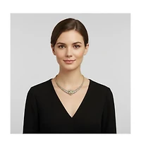 Sterling Silver 14K Gold-Plated Cubic Zirconia Leopard Necklace