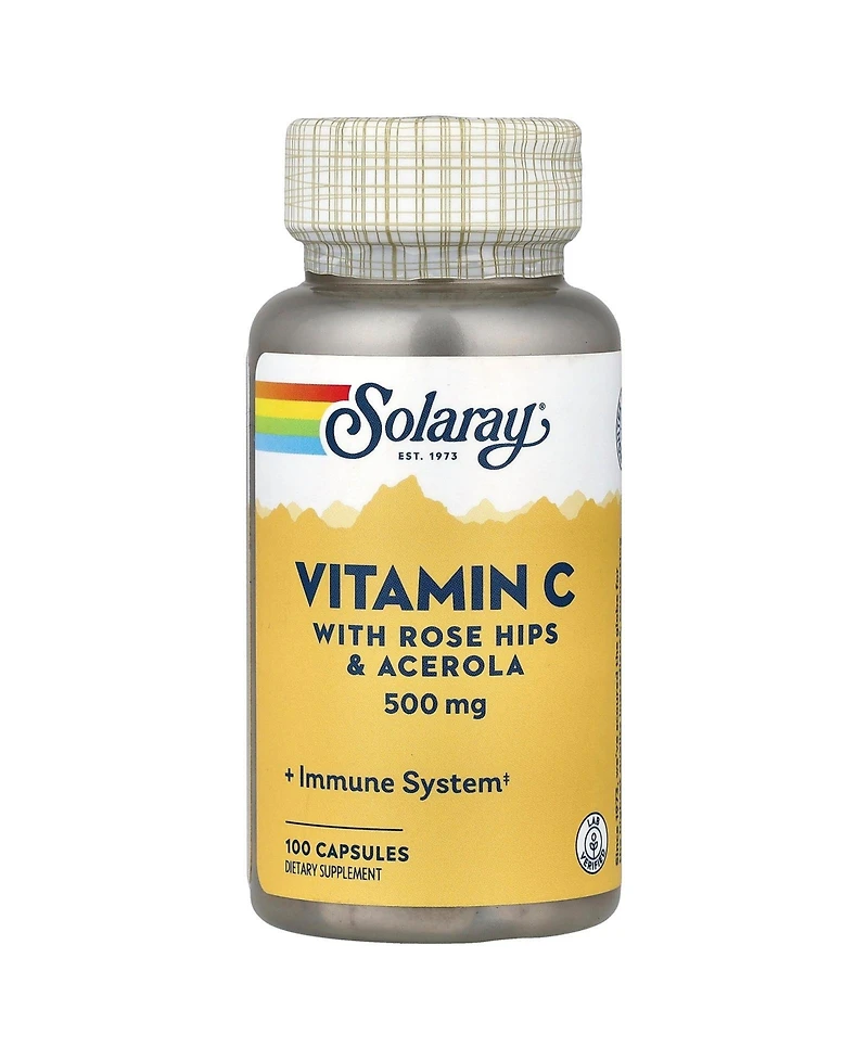 Solaray Vitamin C with Rose Hips & Acerola 500 mg