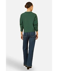 Yumi Women's Relaxed Knitted Sequin Sweater