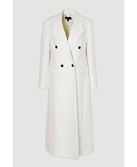 Karen Millen Women's Brushed Wool Double Breasted Maxi Coat