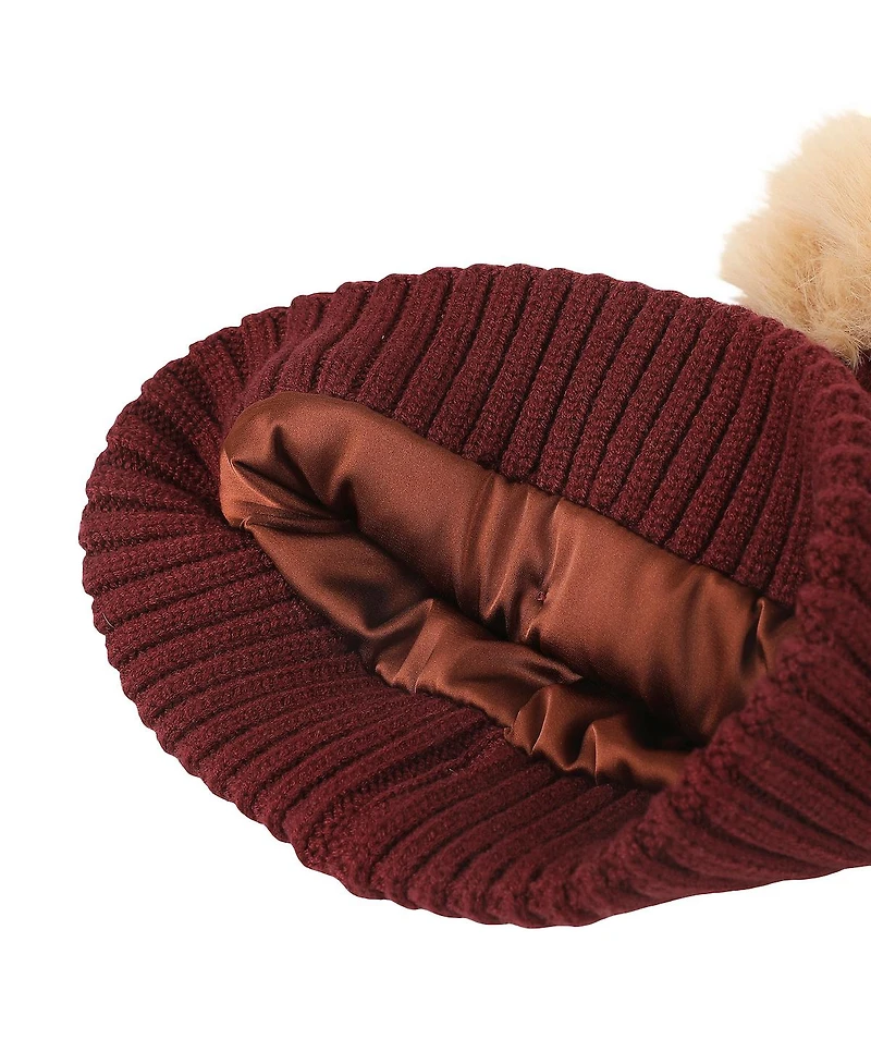 Harry Potter Men's Hogwarts Crest & Pearl Appliques Maroon Cuff Beanie