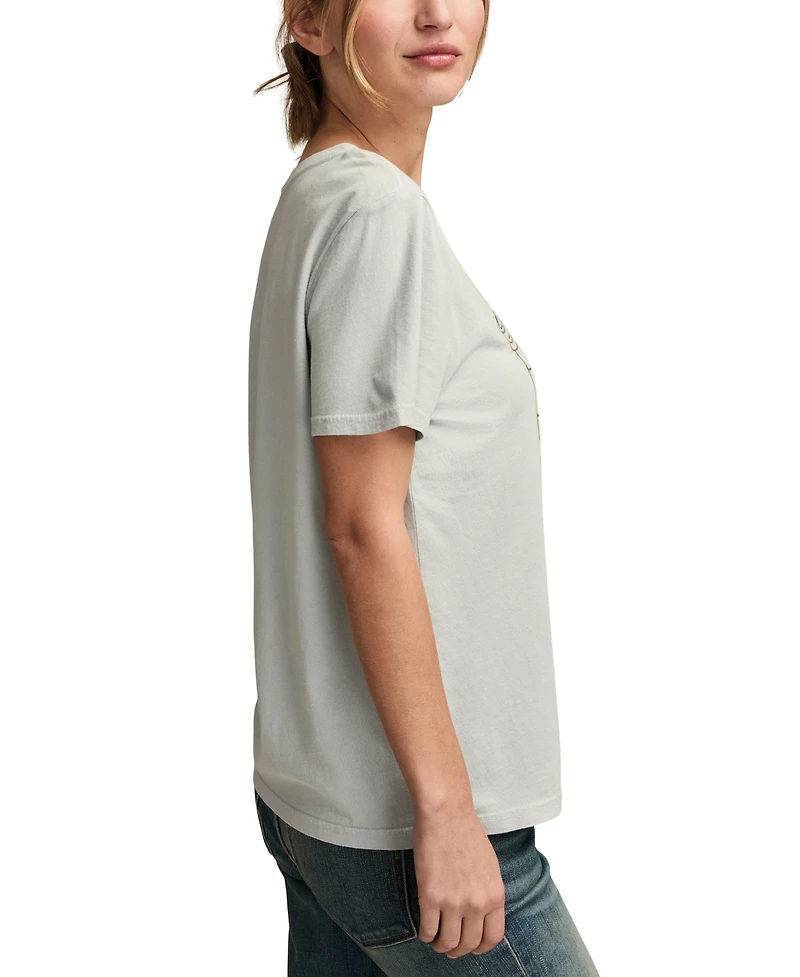 Lucky Brand Women's Cherub Coffee Crewneck T-Shirt