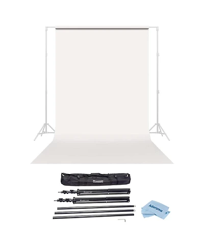 Savage Widetone Seamless Background Paper, 86" wide x 36' Bundle with Flashpoint 10' Background Support System Air Cushioned.