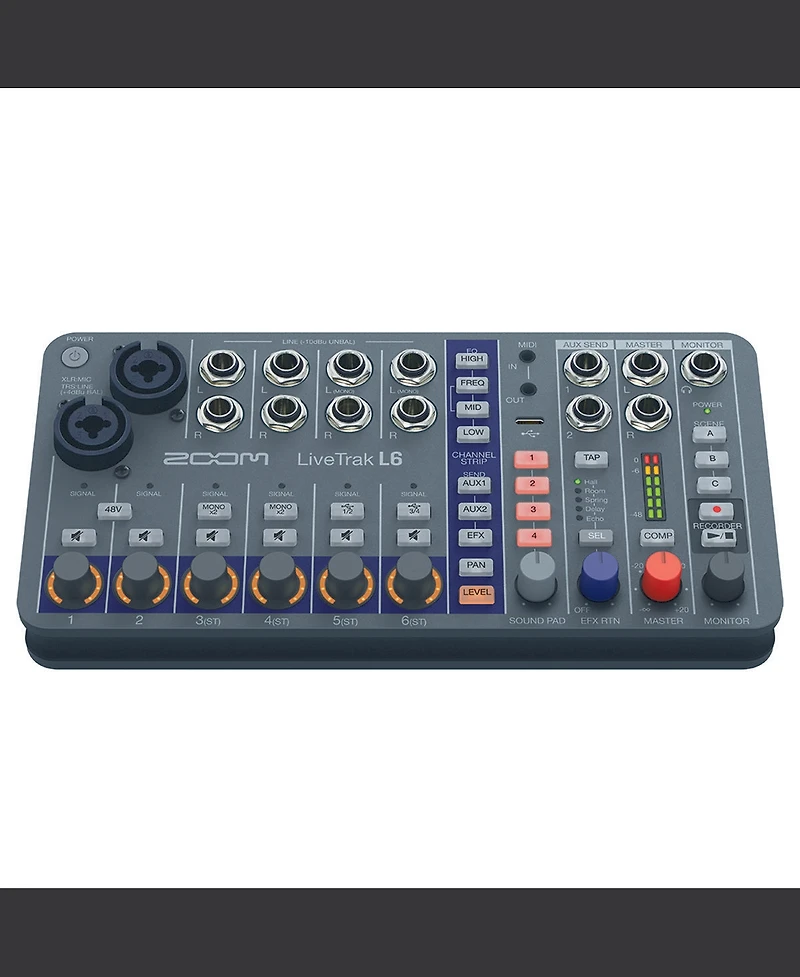 Zoom LiveTrak L6 10-Track Compact and Portable Digital Mixer / Recorder