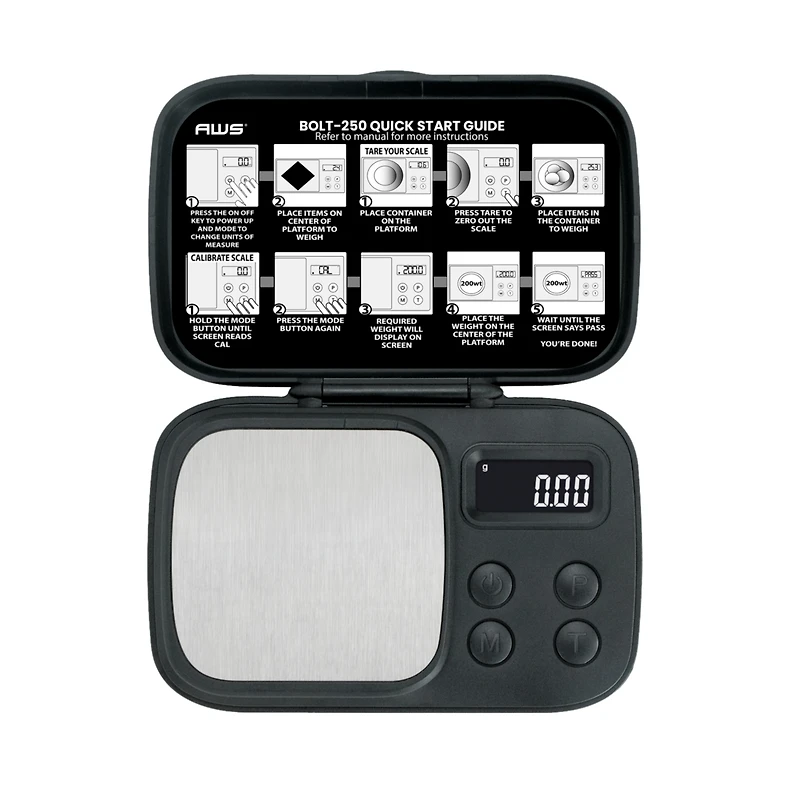 American Weigh Scales Bolt-250 Digital Pocket Scale, 250G X 0.01G