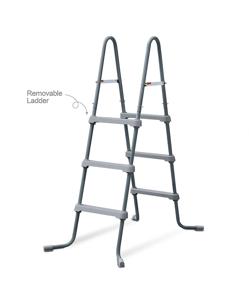 Funsicle 14' x 42" Oasis Outdoor Round Frame Above Ground Swimming Pool, Gray