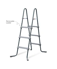 Funsicle 14' x 42" Oasis Outdoor Round Frame Above Ground Swimming Pool, Gray