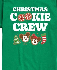 Disney Boys' 8-20 Mickey and Minney Christmas Cookie Crewneck Graphic Short-Sleeve T-Shirt